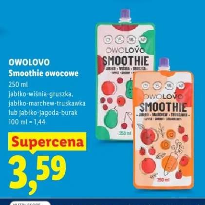 Smoothie owocowe jabłko-wiśnia-gruszka
