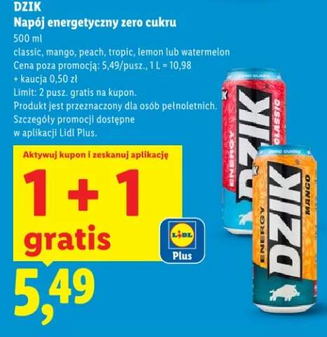 Napój energetyczny zero cukru classic