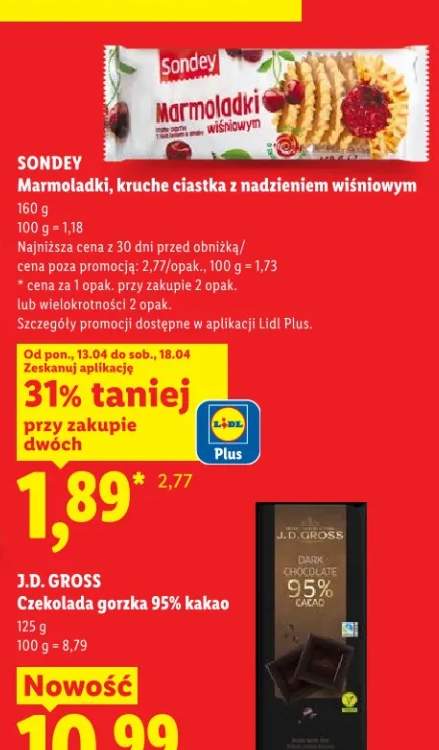 Marmoladki, kruche ciastka z nadzieniem wiśniowym