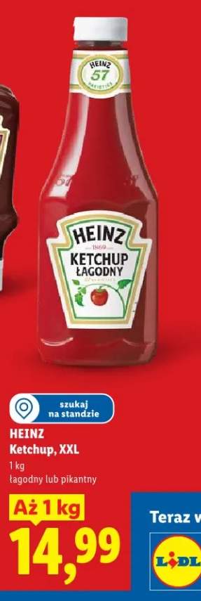 Ketchup łagodny lub pikantny, XXL