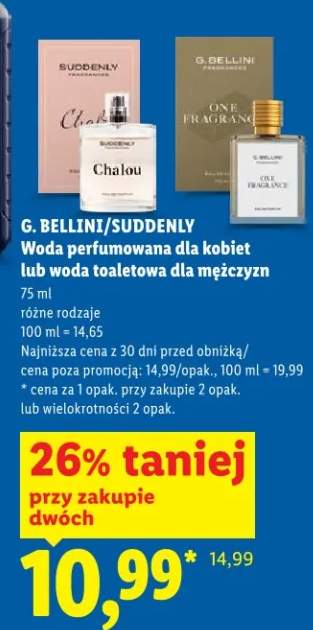 Woda perfumowana dla kobiet lub woda toaletowa dla mężczyzn
