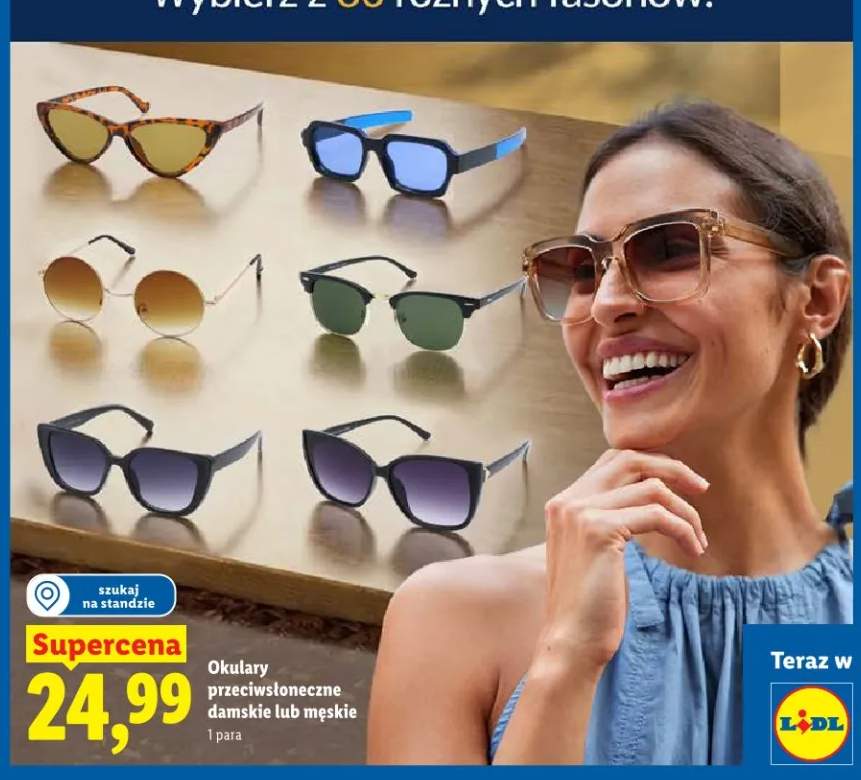 Okulary przeciwsłoneczne damskie lub męskie