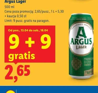 Piwo Argus Lager
