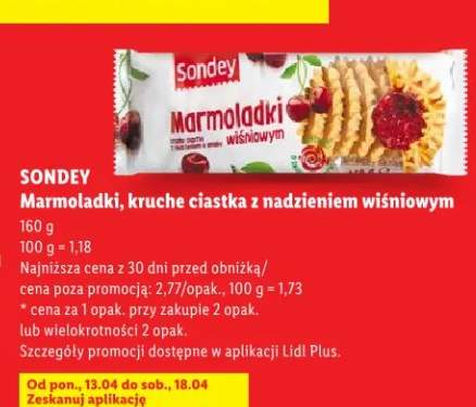 Marmoladki, kruche ciastka z nadzieniem wiśniowym