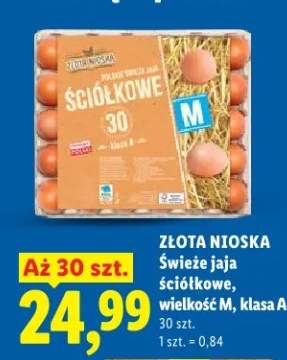 Jaja ściółkowe, wielkość M, klasa A