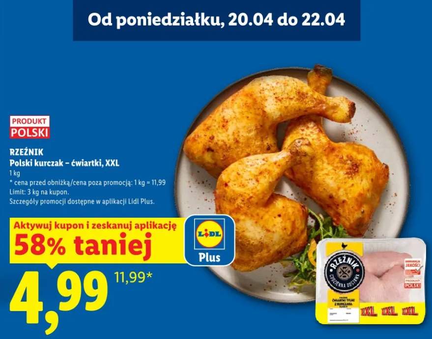 Kurczak polski - ćwiartki, XXL