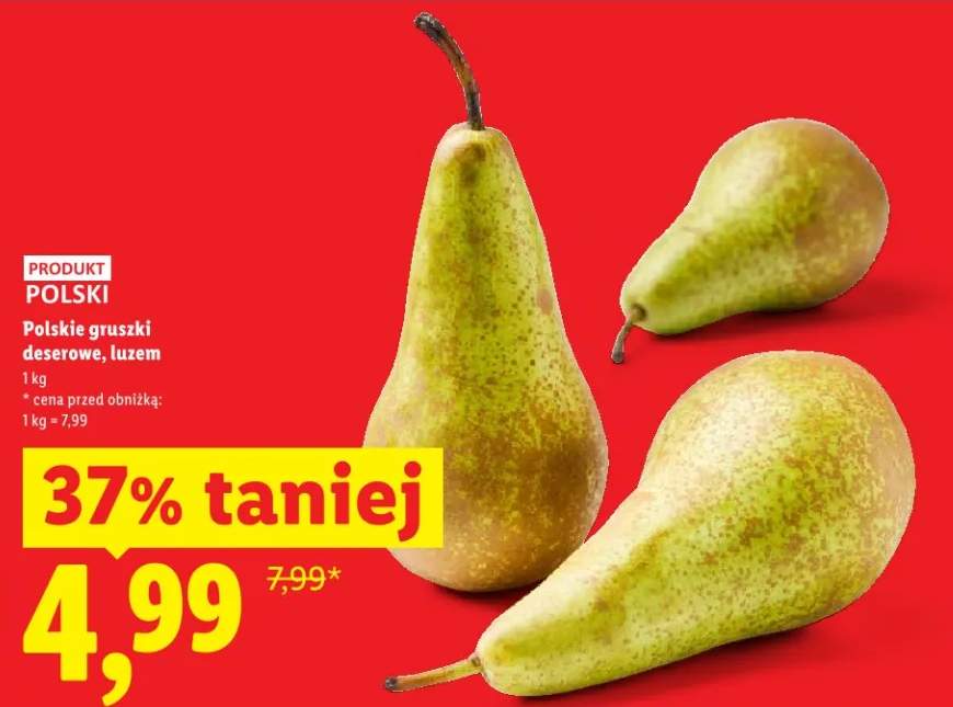 Polskie gruszki deserowe luzem