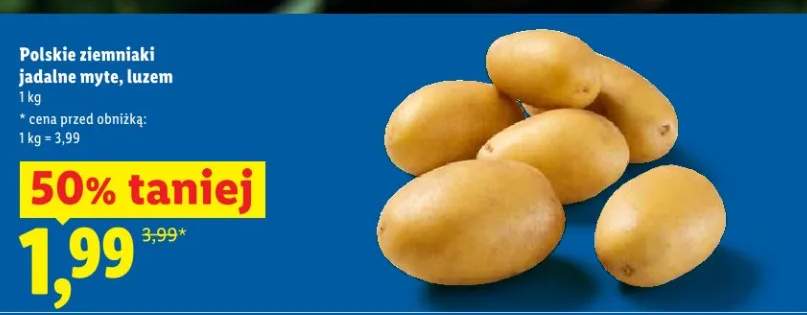 Ziemniaki jadalne myte, luzem