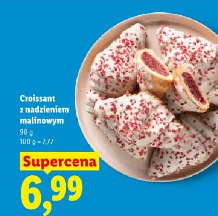 Croissant z nadzieniem malinowym