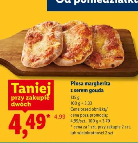 Pinsa margherita z serem gouda