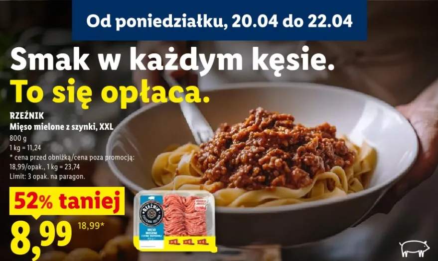 Mięso mielone z szynki, XXL
