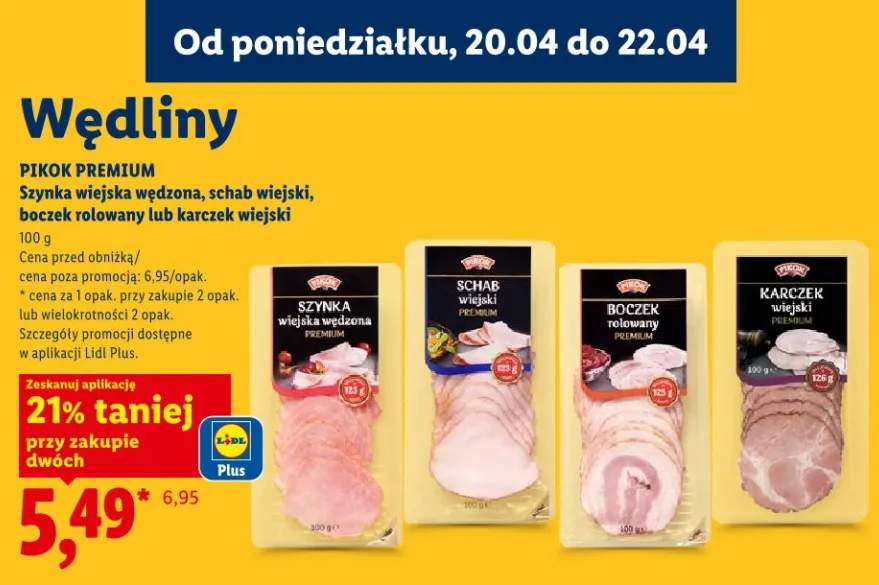 Szynka wiejska wędzona, schab wiejski, boczek rolowany lub karczek wiejski