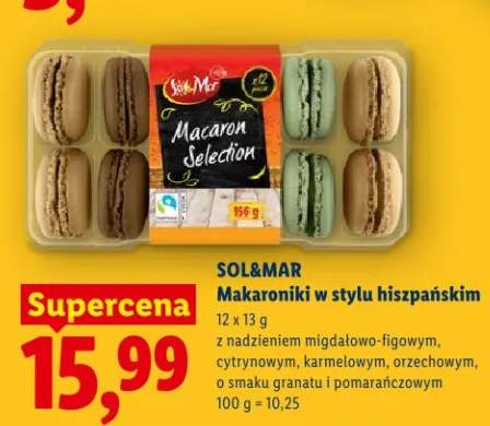 Makaroniki w stylu hiszpańskim o smaku granatu i pomarańczowym