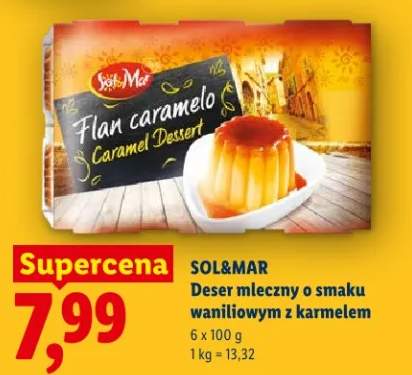 Deser mleczny o smaku waniliowym z karmelem