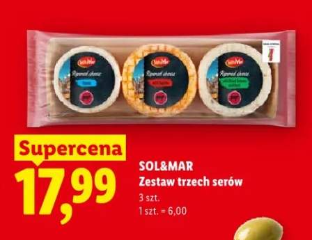 Zestaw trzech serów