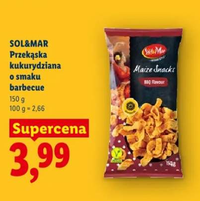 Przekąska kukurydziana o smaku barbecue