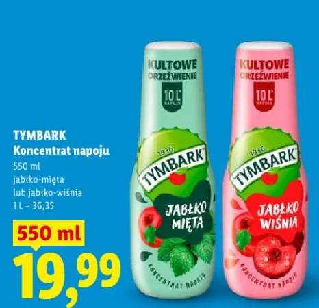 Koncentrat napoju jabłko-mięta lub jabłko-wiśnia