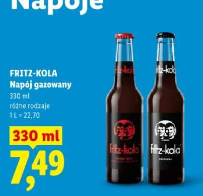 Napój gazowany Fritz-Kola