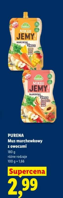 Mus marchewkowy z owocami