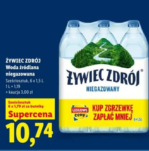 Woda źródlana niegazowana