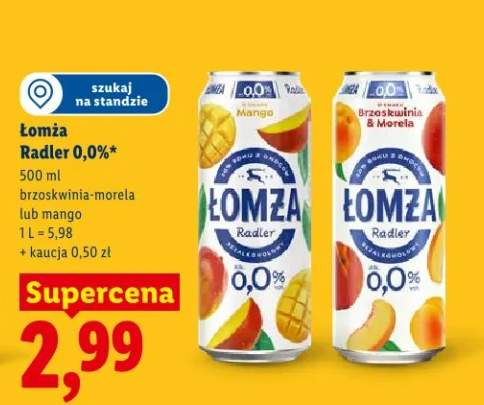 Piwo Radler 0,0% brzoskwinia-morela lub mango