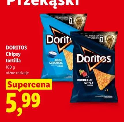 Chipsy tortilla różne rodzaje