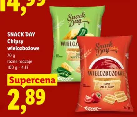 Chipsy wielozbożowe różne rodzaje