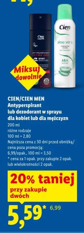 Antyperspirant lub dezodorant w sprayu dla kobiet lub dla mężczyzn