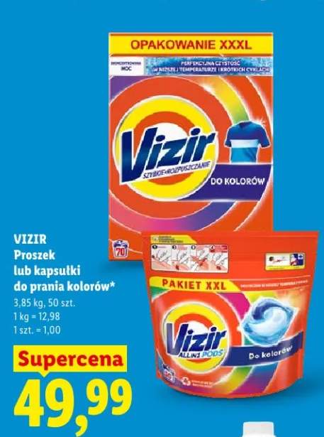 Proszek lub kapsułki do prania kolorów