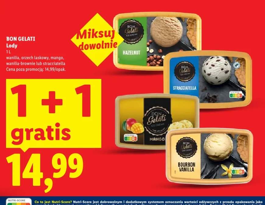 Lody Bon Gelati orzech laskowy