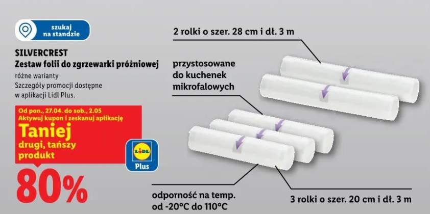 Zestaw folii do zgrzewarki próżniowej różne warianty