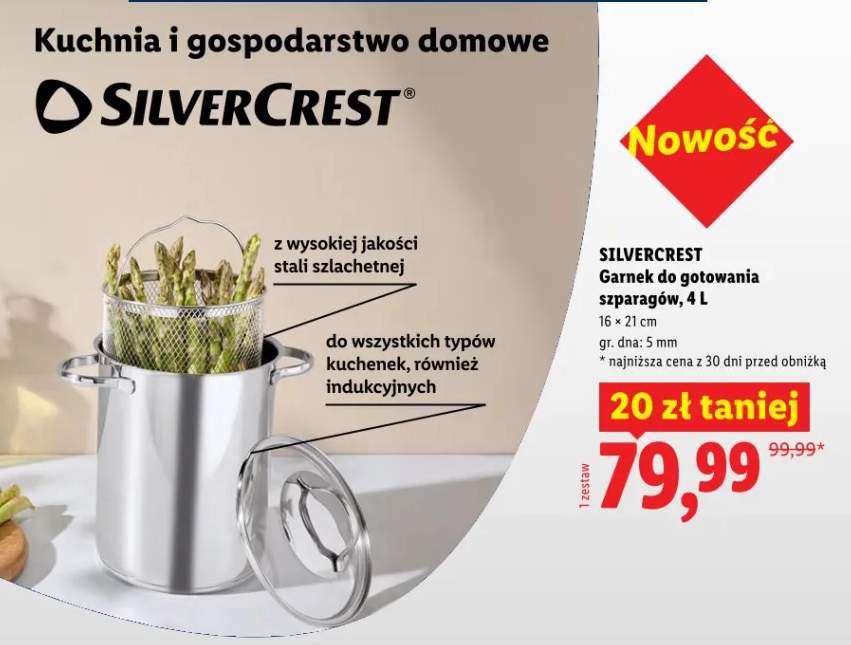 Garnek do gotowania szparagów