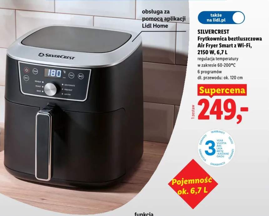 Frytkownica beztłuszczowa Air Fryer Smart z Wi-Fi