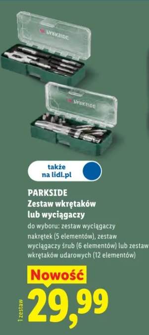 Zestaw wkrętaków lub wyciaczy