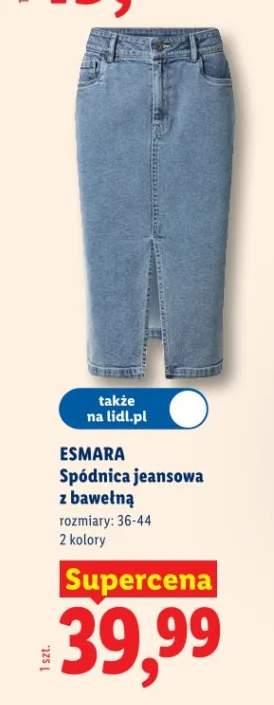 Spódnica jeansowa z bawełną