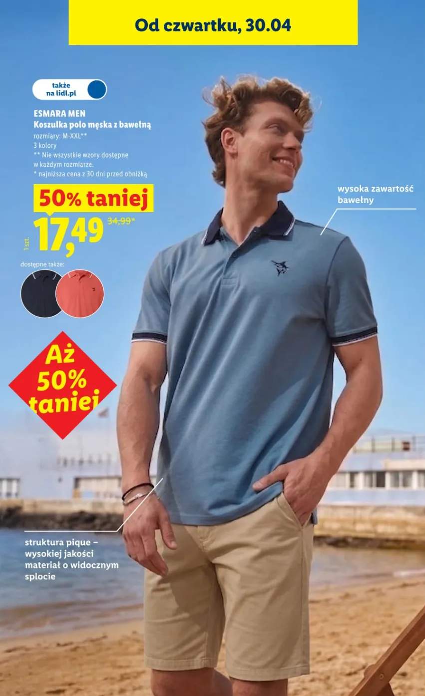 Koszulka polo męska z bawełną