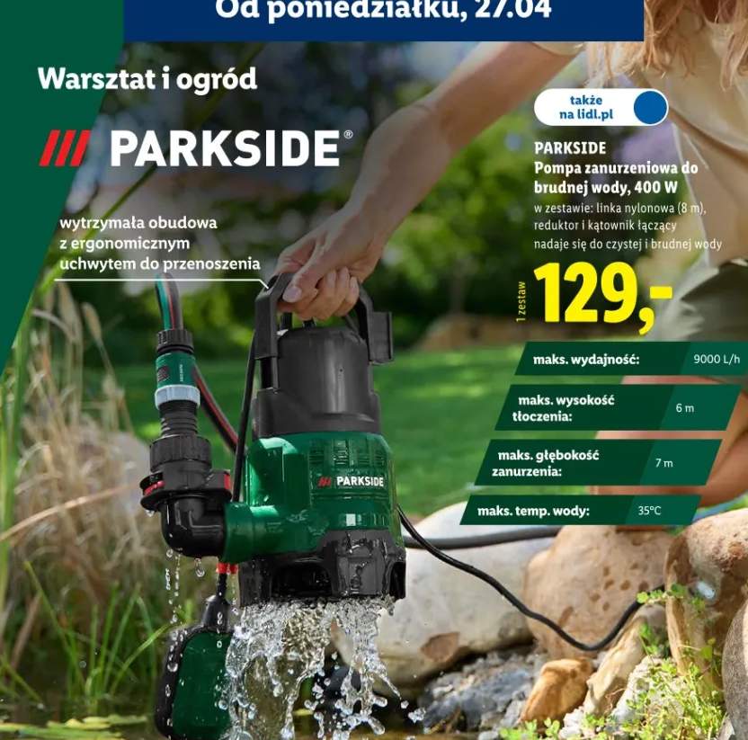 Pompa zanurzeniowa do brudnej wody, 400 W