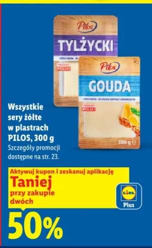 Ser żółty w plastrach tylżycki lub gouda 300g