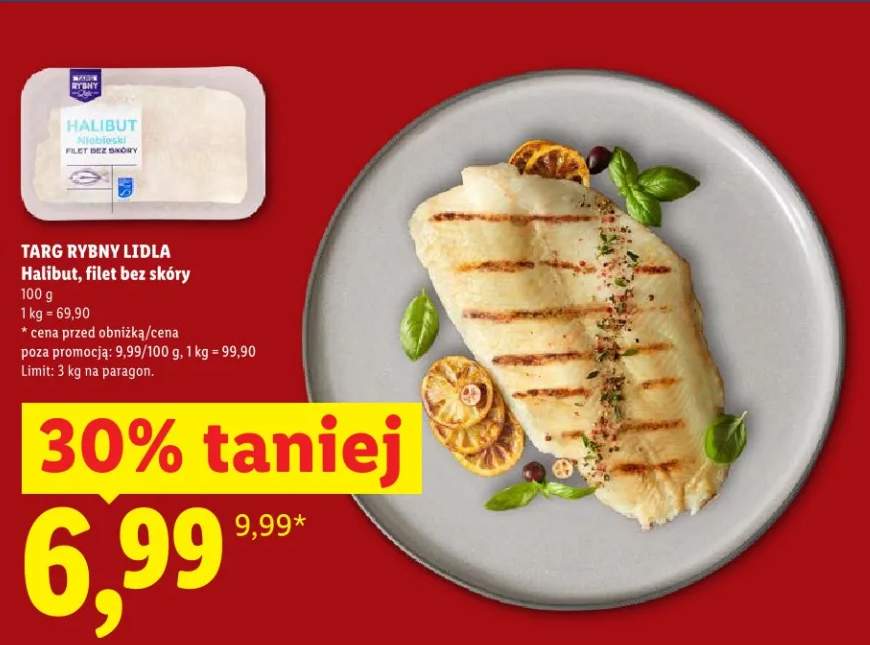 Halibut filet bez skóry