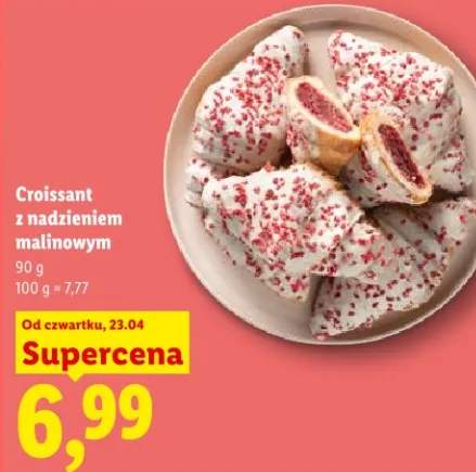 Croissant z nadzieniem malinowym