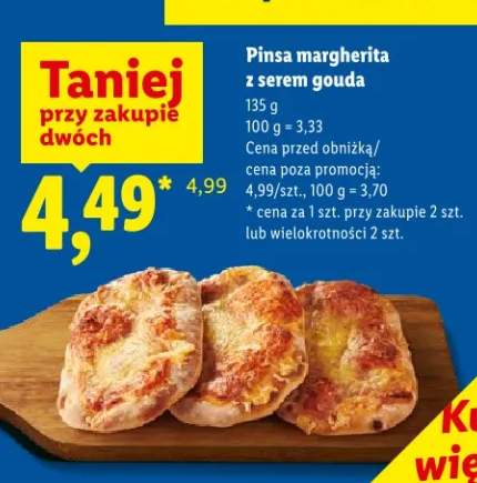 Pinsa margherita z serem gouda