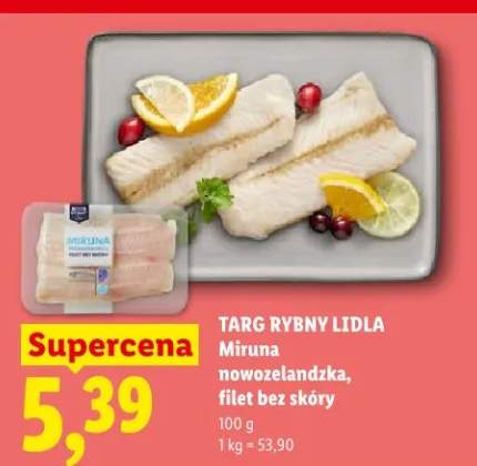 Miruna nowozelandzka filet bez skóry