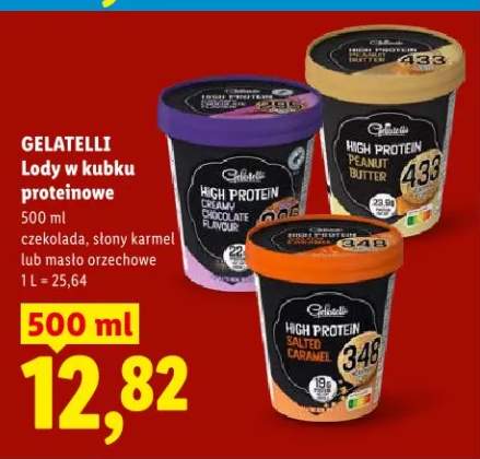 Lody w kubku proteinowe czekolada, słony karmel lub masło orzechowe