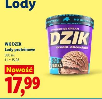 Lody proteinowe Dzik cream-chocolate