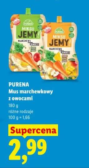 Mus marchewkowy z owocami różne rodzaje