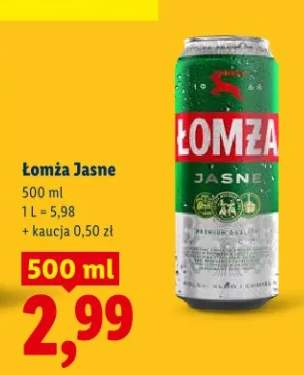 Piwo łomża jasne