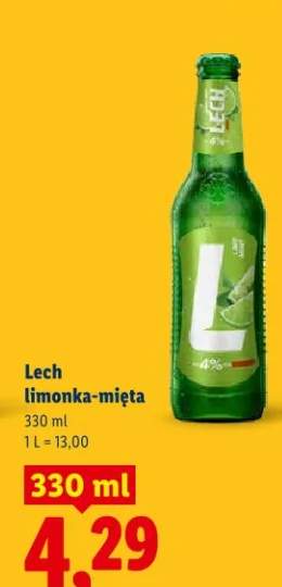 Piwo lech limonka-mięta