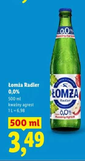 Piwo łomża radler 0,0% kwaśny agrest