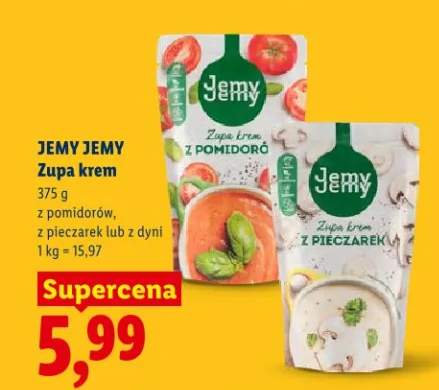 Zupa krem z pomidorów, z pieczarek lub z dyni