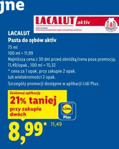 Pasta do zębów aktiv lacalut